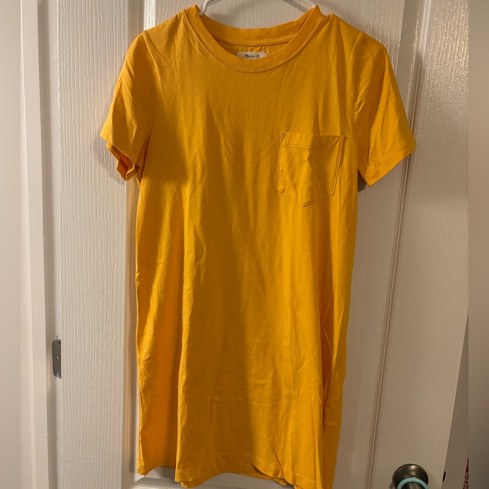 Madewell Golden Yellow Tshirt Dress